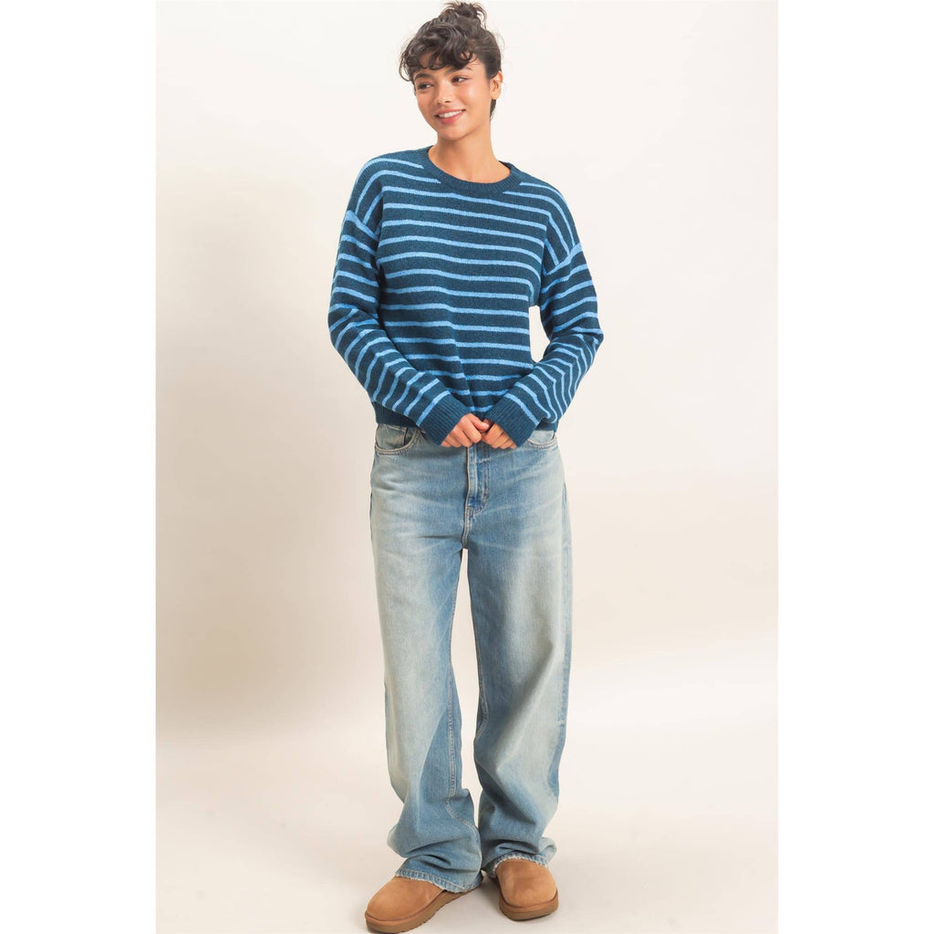 Striped Crew Neck Sweater