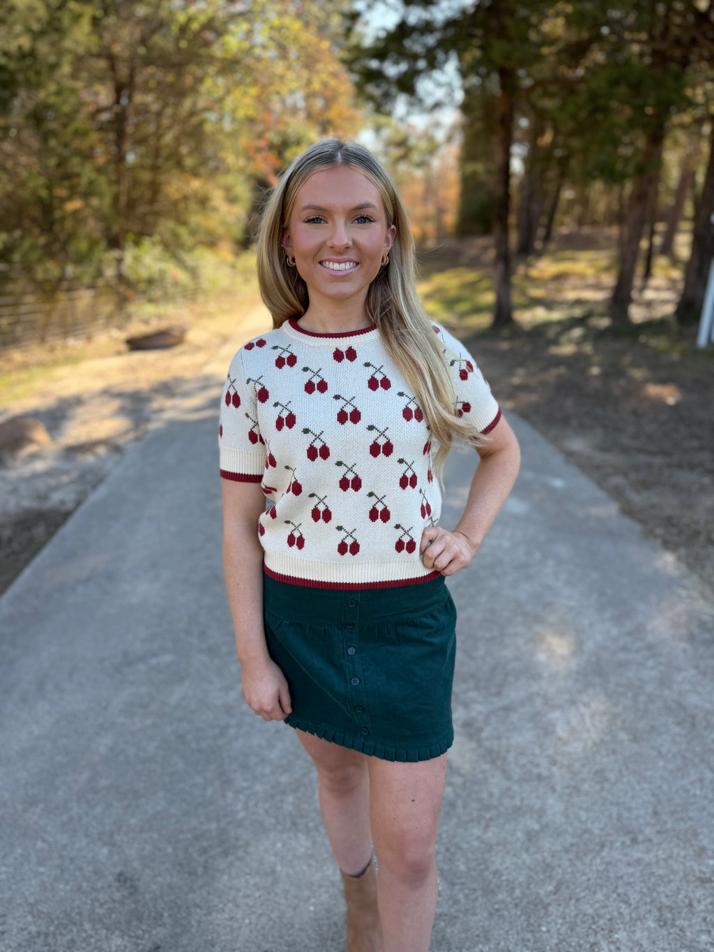 Cherry Pattern Sweater