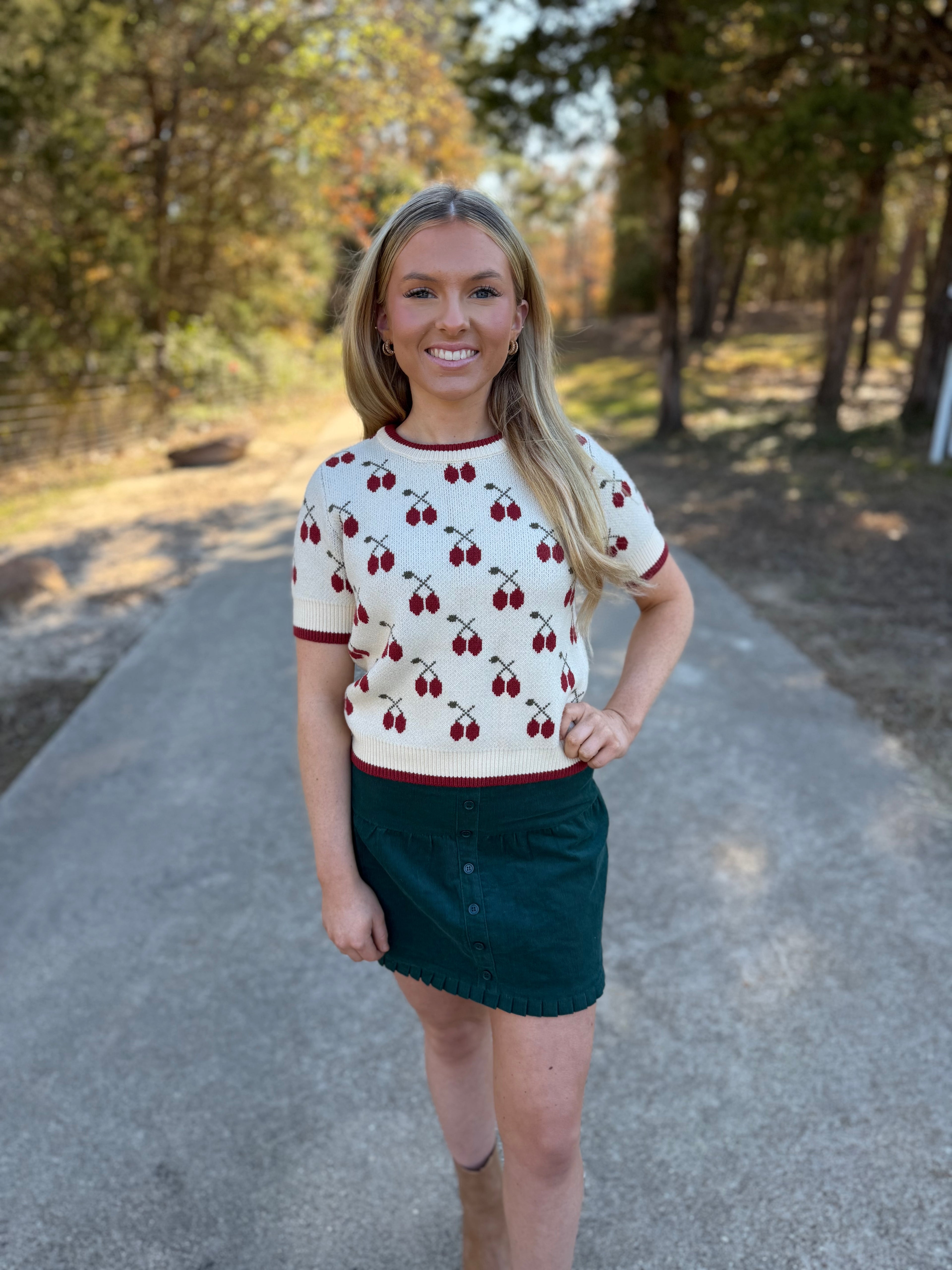 Cherry Pattern Sweater