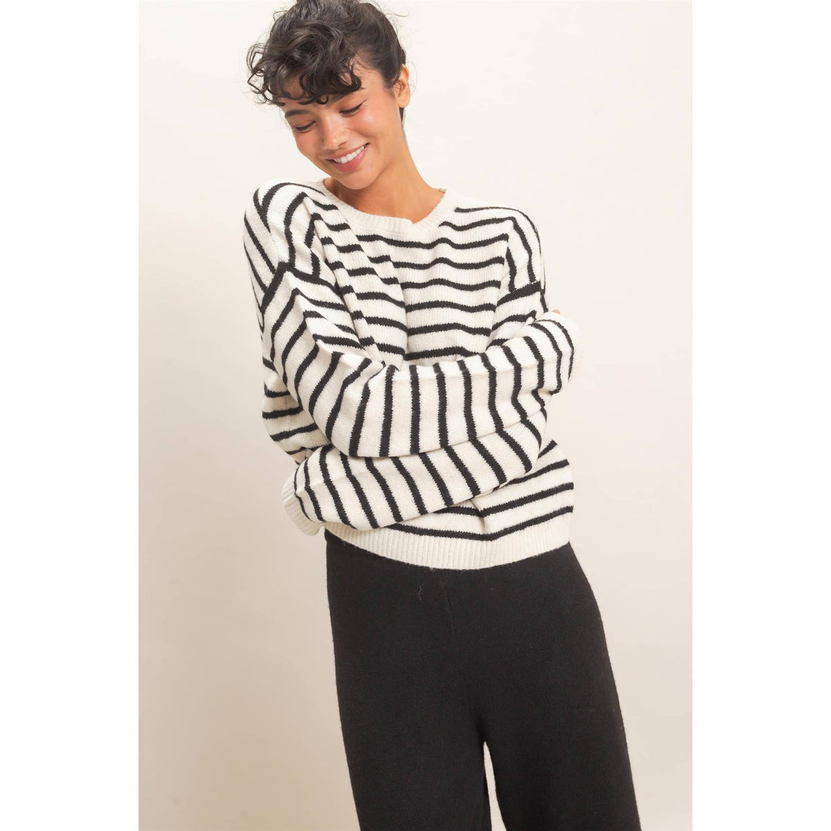 Striped Crew Neck Sweater