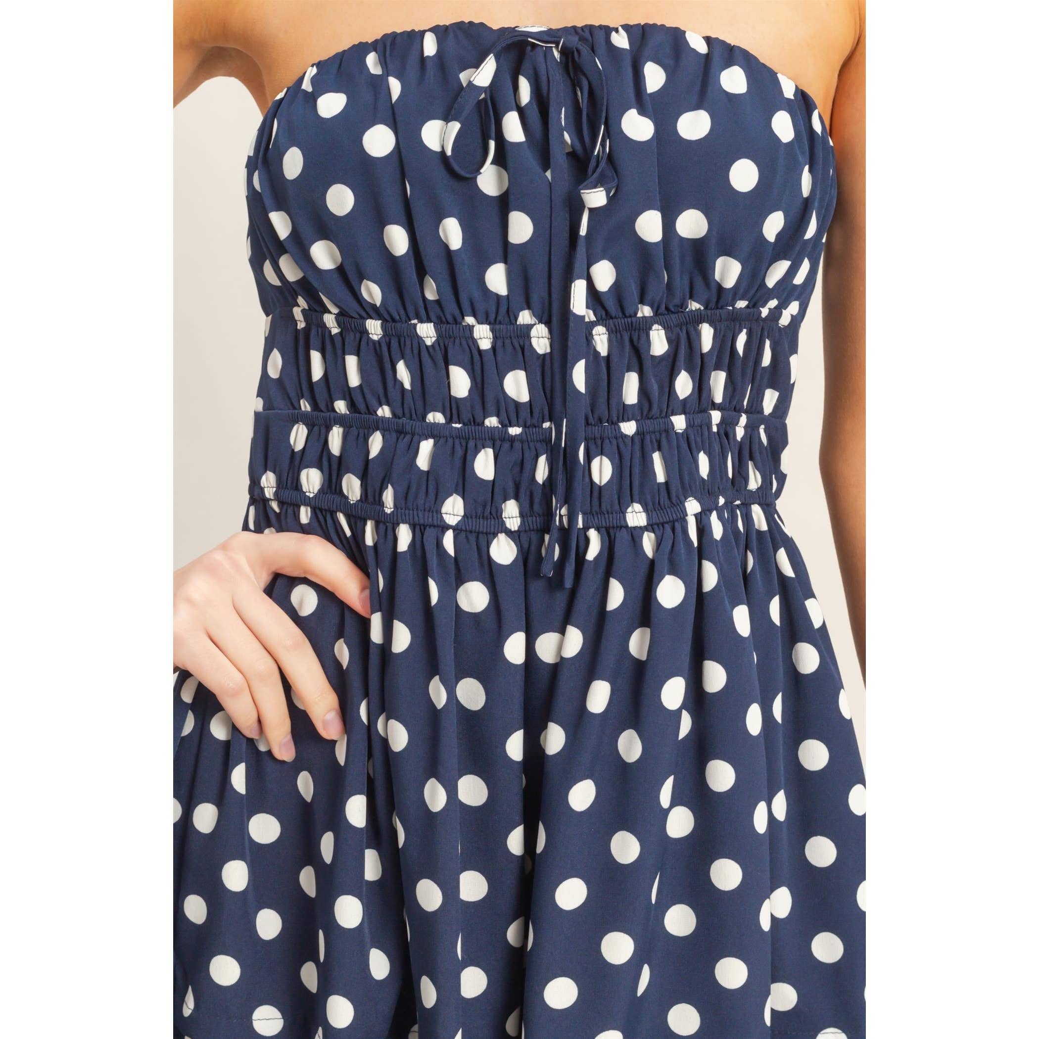 Polka Dot Tube Top Dress