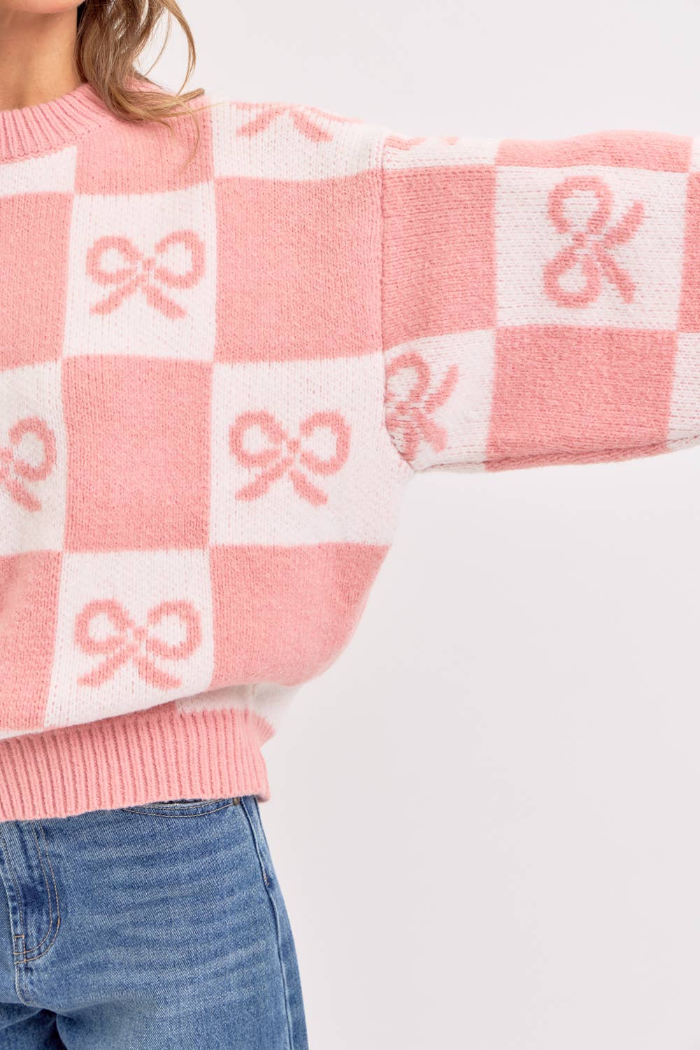 Checkered Holiday Christmas Sweater