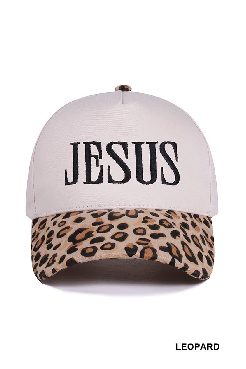 Jesus Cheetah Cotton Cap