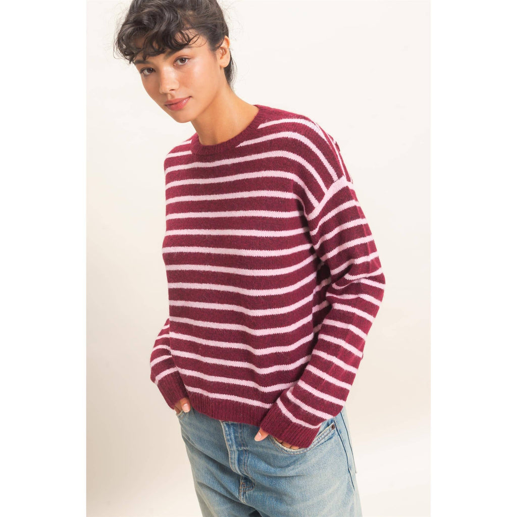 Striped Crew Neck Sweater