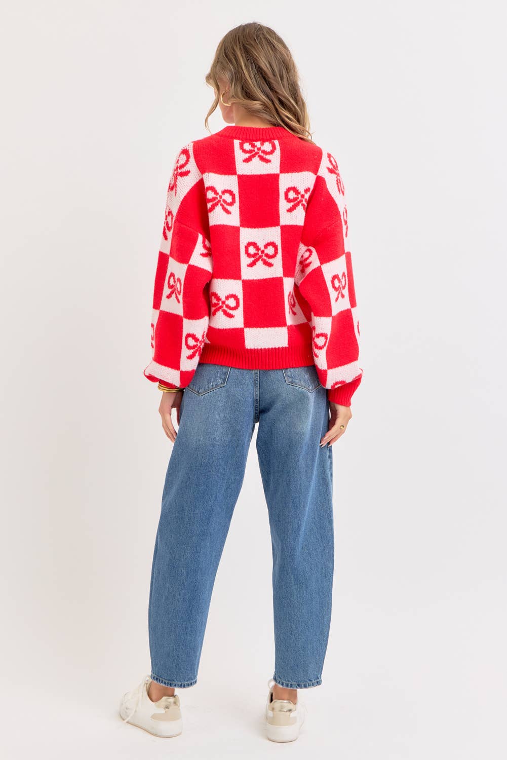Checkered Holiday Christmas Sweater