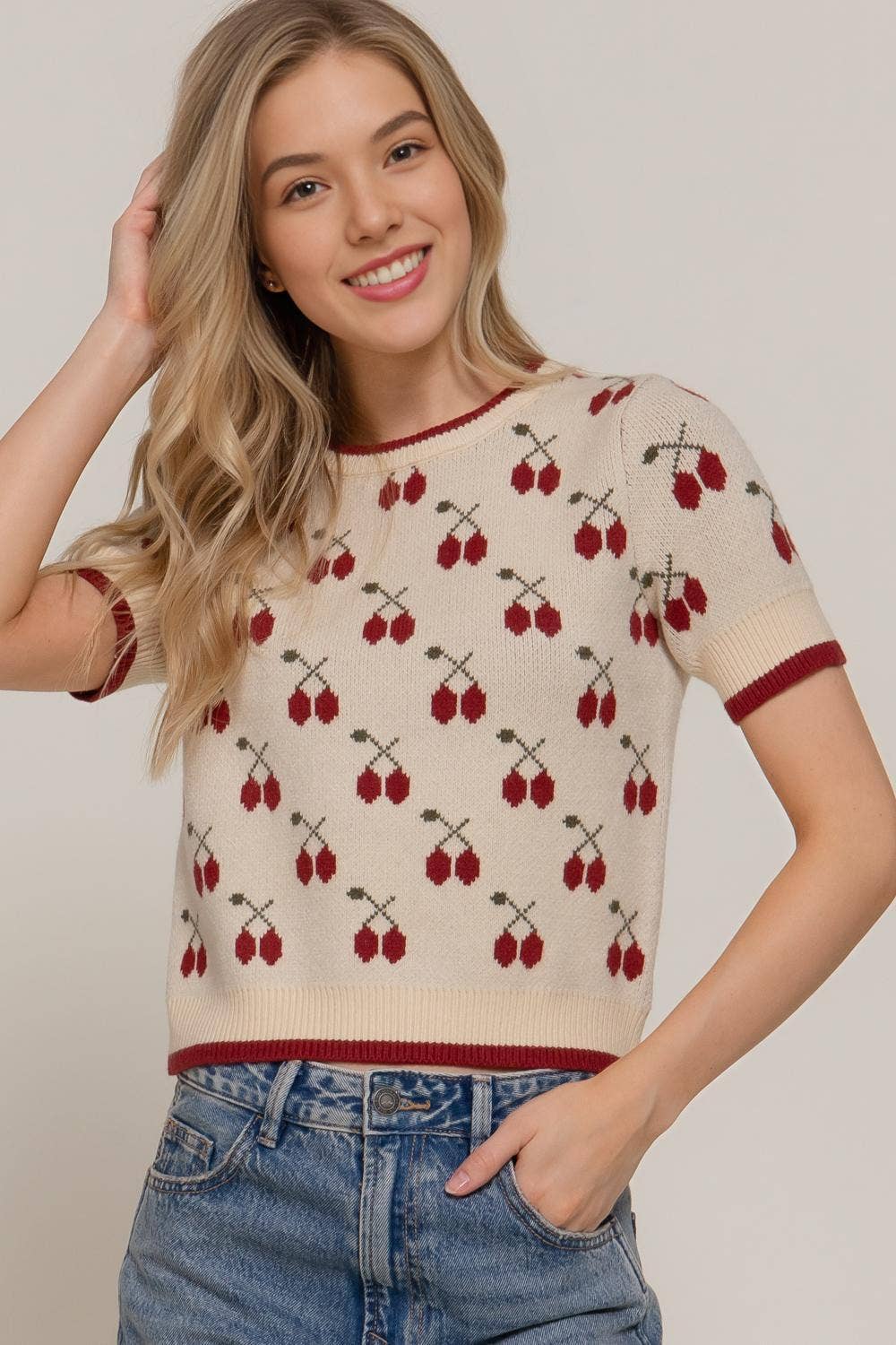 Cherry Pattern Sweater