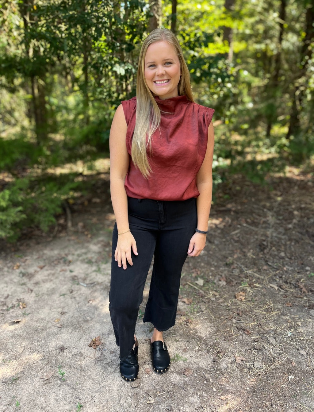 Cowl Neck Pleats Sleeveless Top