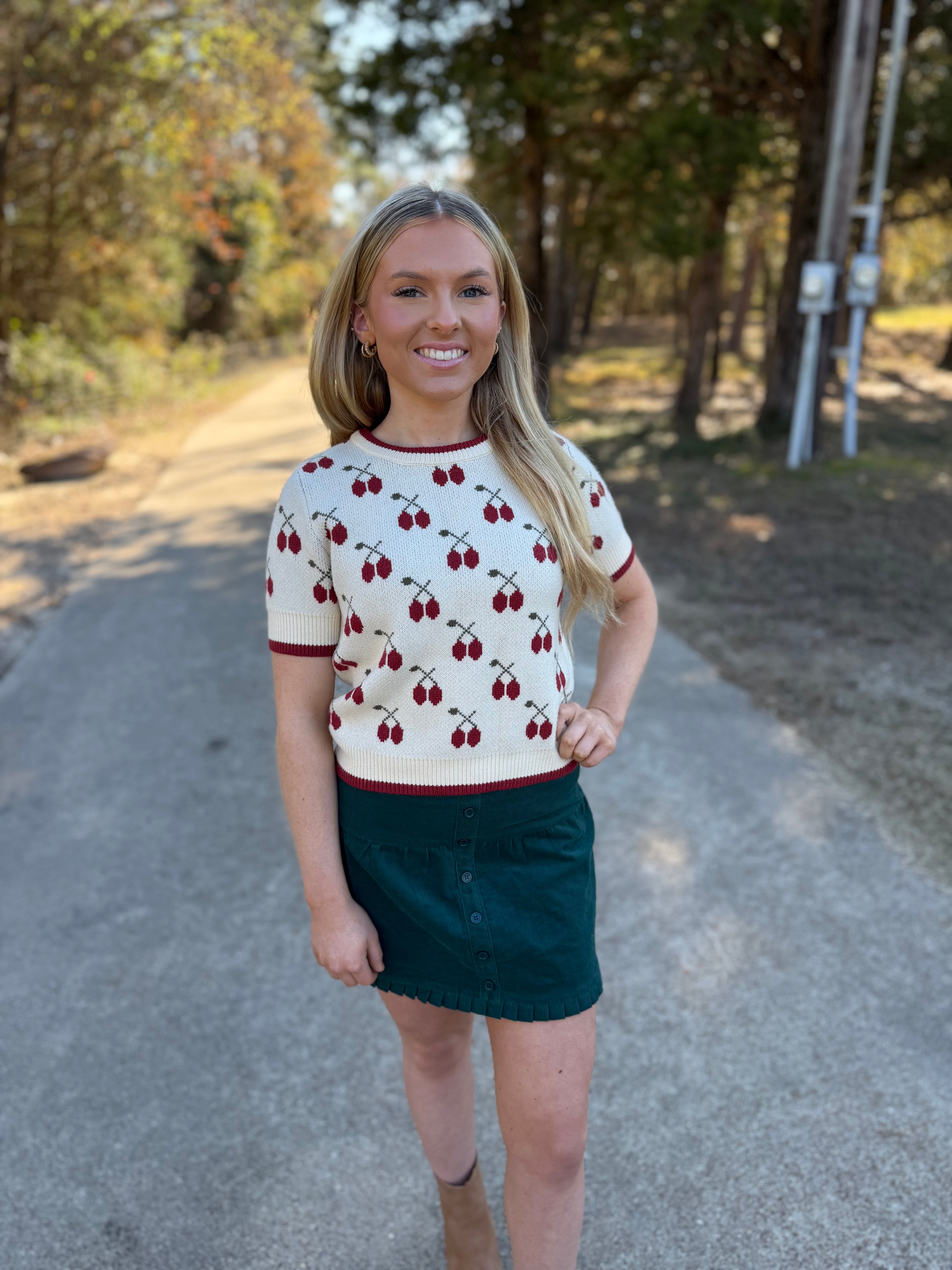 Cherry Pattern Sweater