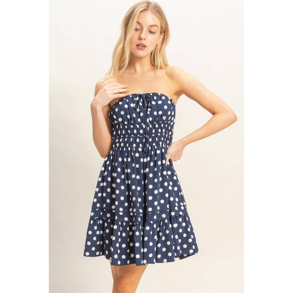 Polka Dot Tube Top Dress