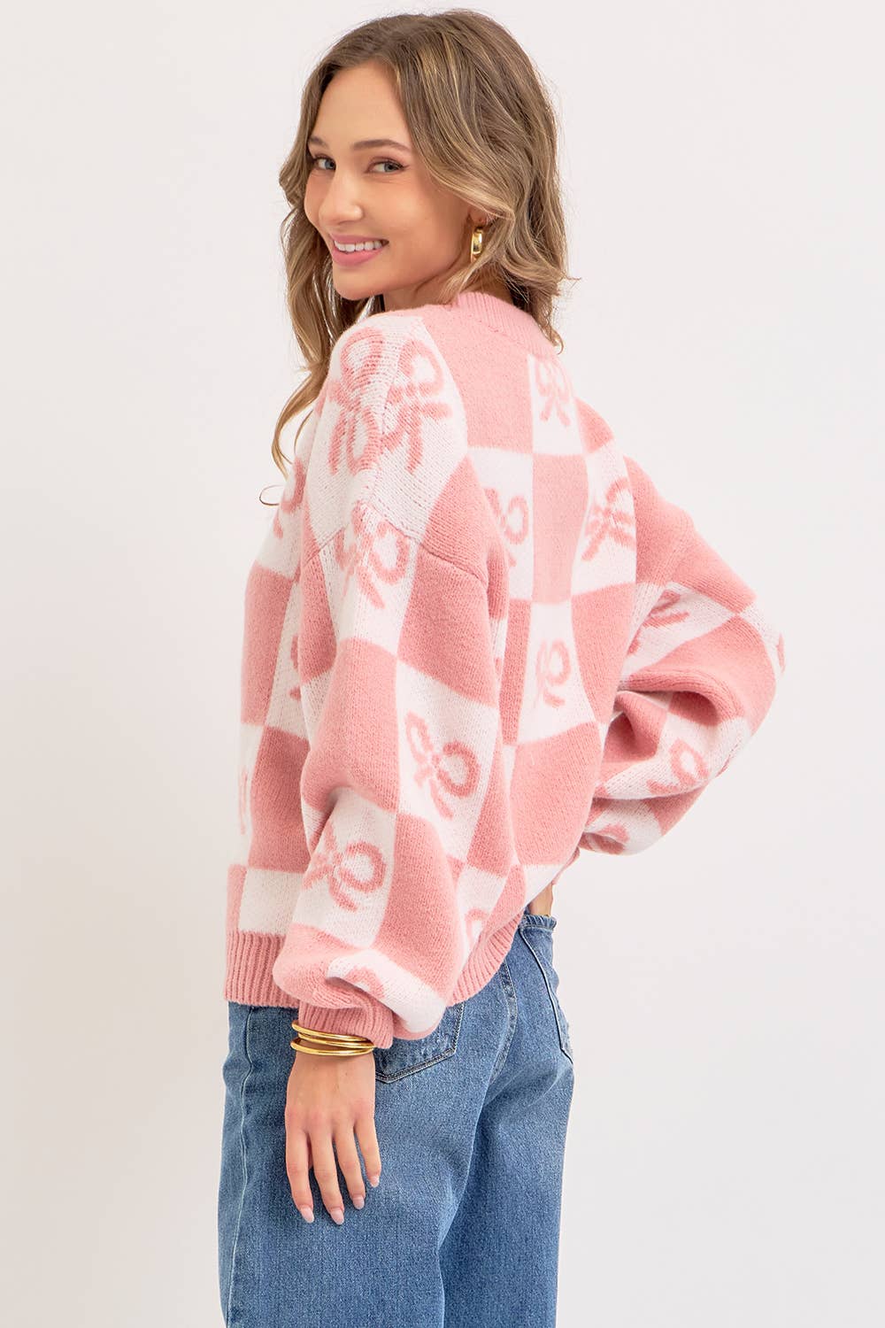 Checkered Holiday Christmas Sweater